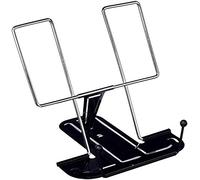 ZCENTER Atril de Escritorio Metálico de 3 Inclinaciones, Portátil, Soporte libro Negro Soporte de tablet Atril para documentos - 16 x 16.3 x 17 cm (NEGRO)