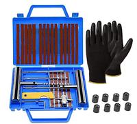 ZCENTER Kit Reparación Neumáticos 38pcs Herramienta de Reparación de Pinchazos para Neumaticos Kit antipinchazos Coche 20 tilas de repalacion (repala neumatico)
