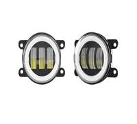 ZCera Faro antiniebla Para Jeep Para Wrangler 12V 3,5 Pulgadas Luz Delantera DRL Del Coche Blanco Ámbar Halo Luz Diurna LED Antiniebla Redonda Luces Antiniebla Coche