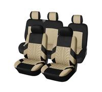 ZCera Funda Asiento Coche Fundas Universales para Asientos De para Ford para Focus 2 Adecuadas para El Interior del Coche(Beige-5Piece)