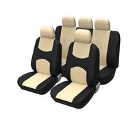 ZCera Funda Asiento Coche para Ford para Fiesta Mk5 Juego De Fundas Universales para Asientos De Coche Delantero Trasero Completo con Fundas para Reposacabezas(Beige)