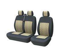 ZCera Funda Asiento Coche para Ford para Transit Van Camión Fundas Asiento Coche Protectores Universales Asiento Coche(Beige)