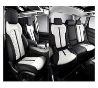 ZCera Funda Asiento Coche para Mini para Cooper R56 R50 para Countryman para Clubman Fundas para Asientos De Coche(5Piece-Black White)