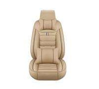 ZCera Funda Asiento Coche para Mitsubishi para ASX para RVR para Eclipse para Cross para Lancer para Pajero para Sport para Grandis Funda Asiento Coche Cuero Universal(B-Beige 5seat)