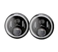 ZCera Montaje de faros Faros LED Redondos 7 Pulgadas Para Hummer H1 Y H2 03-09, Luces Circulación Diurna (HIL) Con Haz Alto/bajo Faro Delanteros(Headlight 2pcs H)