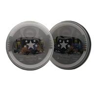ZCera Montaje de faros Faros LED Redondos 7 Pulgadas Para Hummer H1 Y H2 03-09, Luces Circulación Diurna (HIL) Con Haz Alto/bajo Faro Delanteros(Headlight 2pcs P)