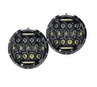 ZCera Montaje de faros Faros LED Redondos 7 Pulgadas Para Hummer H1 Y H2 03-09, Luces Circulación Diurna (HIL) Con Haz Alto/bajo Faro Delanteros(Headlight 2pcs D)