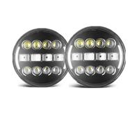 ZCera Montaje de faros Faros LED Redondos 7 Pulgadas Para Hummer H1 Y H2 (2003-2009) Faro Delanteros(Headlight Style F)