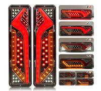 ZCera Piloto Trasero Luz Trasera Remolque Coche Luz Trasera Correr Señal Giro Freno Señal Inversa Lámpara Trasera Impermeable Piezas Luz Trasera 12V-24V Coche Luz Trasera
