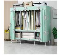 ZCFLWR Armario Ropero Portátil Grande con 3 Estantes Y 3 Barras De Colgar para Colgar Ropa Perchero Organizador con Funda De Tela para Dormitorio (Color : H, Size : 140 * 45 * 170cm)