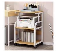 ZCFLWR Estantes de Madera para Almacenamiento de impresoras de 3 Niveles, Soporte para Impresora Debajo del Escritorio, Mesa Grande y Alta para Impresora con Ruedas para organizar Espacios pequeños