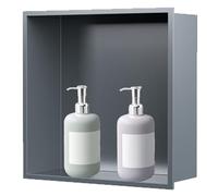 ZCFLWR Nicho de Ducha de Acero Inoxidable, Estante de Ducha Empotrado, nicho de Ducha de Pared, no Necesita Azulejos, para Mejorar el baño y renovar el hogar (Color: Gris, tamaño: 320 x 320 x 125