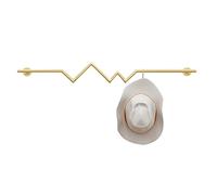 ZCFLWR Perchero Dorado montado en la Pared, Estante Moderno para Tienda de Ropa, Estante Multiusos de Metal con Barra Colgante, Estante para Ropa