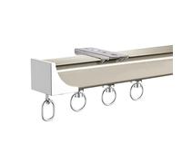 ZCFLWR Rieles para Cortinas Resistentes de 27 a 236 Pulgadas, Barras corredizas para Techo de 2 a 20 pies, rieles para Cortinas de 70 a 600 cm para Montaje en Techo o Pared, fácil instalación (Tech