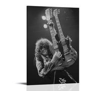 ZCHLATGDE Jimmy Page Póster Pintura Decorativa Lienzo Arte de Pared Salón Póster Dormitorio Pintura, Arte de Pared Impresión de Imagen Moderna Decoración de Habitación Familiar 24 x 36 Pulgadas (60 x