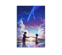 ZCHLATGDE Your Name Kimi No Na Wa Póster de Anime Pintura Decorativa Lienzo Arte de Pared Salón Póster Dormitorio Pintura, Arte de Pared Impresión de Imagen Moderna Decoración de Habitación Familiar
