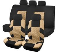 ZCHQF Coche Fundas Asientos para Kia EV6/ EV6 GT/ EV6 GT Line/Forte Federation(BD), Funda Asiento Protección Juegos Cubreasientos Protectores Accesorios,C Beige