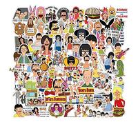 Zcketo Bob's Burgers - Paquete de 100 calcomanías de cómics de dibujos animados para portátiles, computadoras, teléfonos, niños, adultos