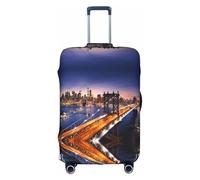 Zcmkjlg Brooklyn Bridge - Funda elástica para maleta, para viajes, viajes de negocios, polvo con agujeros para asa, funda grande para maleta, White, M