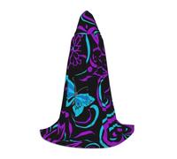 Zcmkjlg Disfraz de mariposa en una hermosa flor para baile de máscaras, capa con capucha para adolescentes, bruja, vampiro, mago, fiesta de Halloween, cosplay