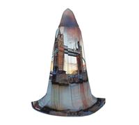 Zcmkjlg Disfraz histórico de Old Tower Bridge de Londres, disfraz de baile de máscaras con capucha para adolescentes, bruja, vampiro, mago, fiesta de Halloween, cosplay