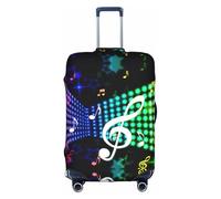 Zcmkjlg Dreamlike - Funda elástica para maleta con estampado de música genial para viajes, viajes de negocios, polvo con agujeros para asa, funda grande para maleta, White, XL