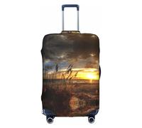 Zcmkjlg Funda elástica para maleta con estampado de escena costera Calm Coastal para viajes de negocios, polvo con agujeros para asa, funda grande para maleta, White, L