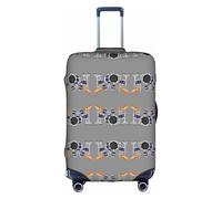 Zcmkjlg Funda elástica para maleta con estampado de tambor de jazz para viajes de negocios, polvo con agujeros para asa, funda grande para maleta, White, L