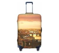 Zcmkjlg Funda elástica para maleta con estampado Sunset View para viajes, viajes de negocios, polvo con agujeros para asa, funda grande para maleta, White, S
