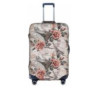 Zcmkjlg Funda elástica para maleta, diseño de la Torre Eiffel, diseño de flores de París, para viajes de negocios, polvo con agujeros para asa, funda grande para maleta, White, M