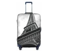 Zcmkjlg Funda elástica para maleta, diseño de Torre Eiffel 3, para viajes de negocios, polvo con agujeros para asa, funda grande para maleta, White, S