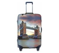 Zcmkjlg Funda elástica para maleta, diseño histórico del puente de la torre vieja de Londres, para viajes de negocios, polvo con agujeros para asa, funda grande para maleta, White, XL