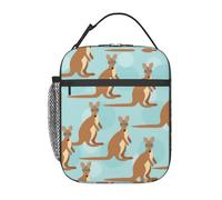 Zcmkjlg Funny for Kangaroo Zoo - Bolsa térmica térmica para el almuerzo, bolsa de almuerzo aislada con diseño de zoológico duradero y fácil de limpiar