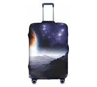 Zcmkjlg Galaxy Nature - Funda elástica para maleta, diseño de la Vía Láctea, con agujeros para asa, para viajes, viajes de negocios, funda para maleta grande, White, M