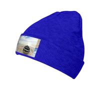 Zcmkjlg Gorro de invierno con estampado de hora de salida del sol para mujer y hombre, gorro de punto, gorro grueso y cálido para clima frío, accesorio de moda, azul, Talla única