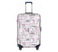 Zcmkjlg Gymnastics - Funda elástica para maleta con estampado rosa para viajes, viajes de negocios, polvo con agujeros para asa, funda grande para maleta, White, M