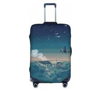 Zcmkjlg Magical Nights - Funda elástica para maleta con estampado de noches mágicas, para viajes de negocios, polvo con agujeros para el asa, funda grande para maleta, White, XL