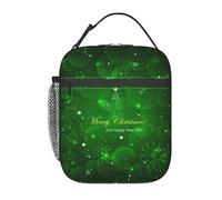 Zcmkjlg Merry Christmas1 - Bolsa térmica portátil para el almuerzo, bolsa térmica para el almuerzo con aislamiento duradero y fácil de limpiar
