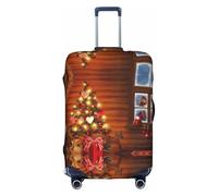 Zcmkjlg Merry Christmas2 - Funda elástica para maleta, para viajes, viajes de negocios, polvo con agujeros para asa, funda grande para maleta, White, L