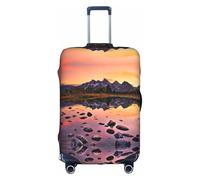 Zcmkjlg Mountain View at Sunrise - Funda elástica para maleta, para viajes, viajes de negocios, polvo con agujeros para asa, funda grande para maleta, White, M