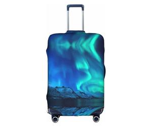 Zcmkjlg Northern Lights - Funda elástica para maleta con estampado de luces boreales para viajes, viajes de negocios, polvo con agujeros para asa, funda grande para maleta, White, S