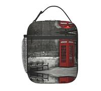 Zcmkjlg Phone Booth in London Streets - Bolsa térmica para el almuerzo, bolsa térmica para el almuerzo, duradera y fácil de limpiar