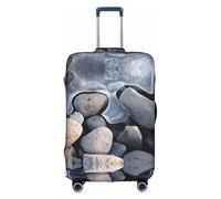 Zcmkjlg Stones Under Ice - Funda elástica para maleta, para viajes, viajes de negocios, polvo con agujeros para asa, funda grande para maleta, White, M
