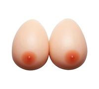 ZCOINS 1 par de formas de pecho de silicona artificial posoperatorias para mastectomía para mujer, Color de la piel, 95F/105D/110C/6XL (2000g/par)