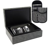 ZCOINS Caja Faraday y 2 Bolsas de Doble Capa, Caja bloqueadora de señal para Llave de Coche, Juego de Bloqueo RFID de Entrada sin Llave con protección Faraday líder en la Industria- Gris Oscuro