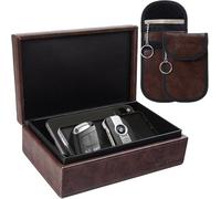 ZCOINS Caja Faraday y 2 Bolsas de Doble Capa, Caja bloqueadora de señal para Llave de Coche, Juego de Bloqueo RFID de Entrada sin Llave con protección Faraday líder en la Industria- Color marrón