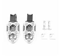 ZCPOPKNHNZ 1 Par Reposapiés ajustables universales de aleación de aluminio Para Moto Para Scooter Para ATV Para Bicicleta Eléctrica Multi Color(BLANCO)