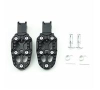 ZCPOPKNHNZ 1 Par Reposapiés ajustables universales de aleación de aluminio Para Moto Para Scooter Para ATV Para Bicicleta Eléctrica Multi Color(NEGRO)