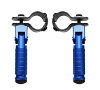 ZCPOPKNHNZ 22-27/30-35mm CNC Aluminio Pieza de Motocicleta Universal Abrazadera Pedales Reposapiés Plegable Calapiés Motocicletas Bicicleta(Azul,Big)