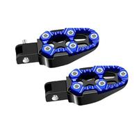 ZCPOPKNHNZ Para Motocicleta Scooter ATV Bicicleta Eléctrica Reposapiés Estribos 1 Par Universal Pedales De Aluminio Ángulo Ajustable(Azul)
